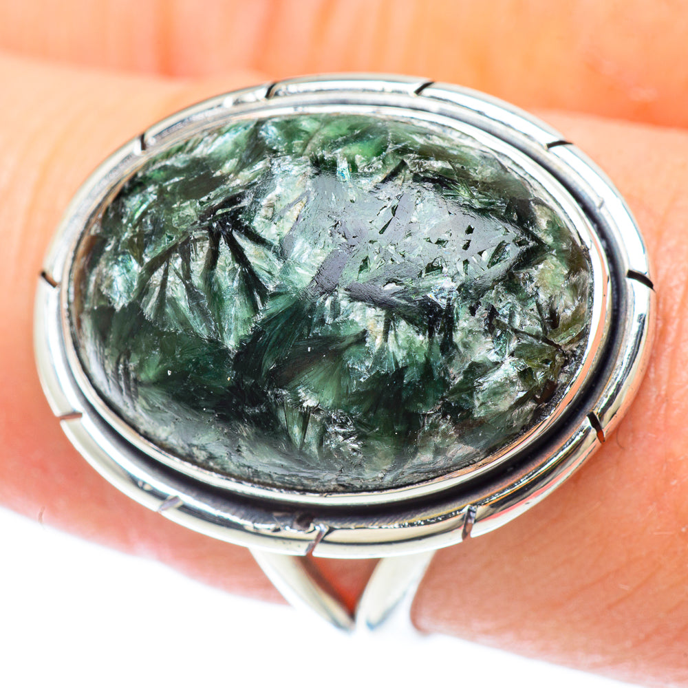 Seraphinite Rings handcrafted by Ana Silver Co - RING55839