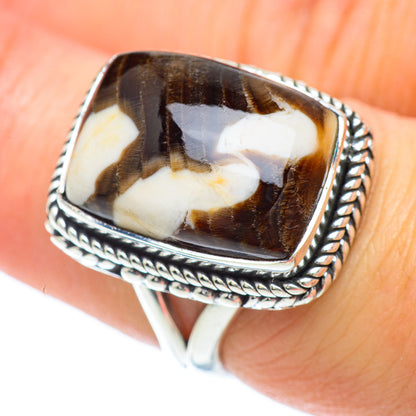 Peanut Wood Jasper Rings handcrafted by Ana Silver Co - RING55848