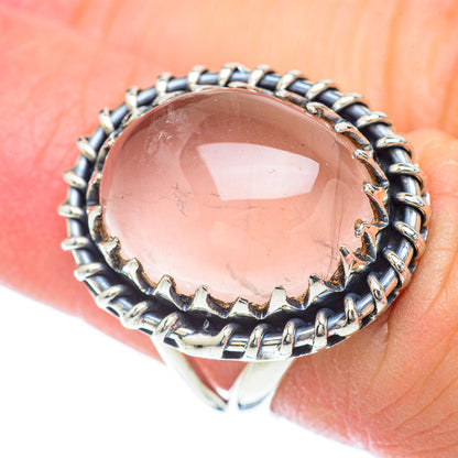 Rose Quartz Rings handcrafted by Ana Silver Co - RING55853