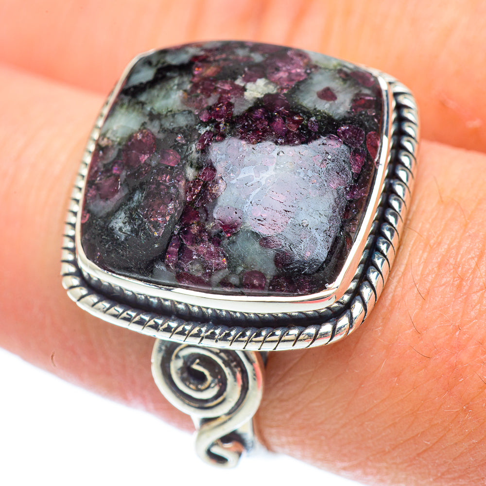 Russian Eudialyte Rings handcrafted by Ana Silver Co - RING55894
