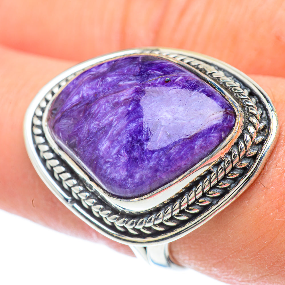 Charoite Rings handcrafted by Ana Silver Co - RING55896