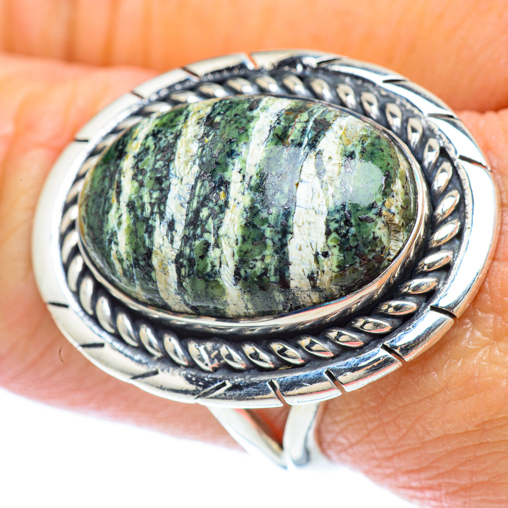 Lizard Jasper Rings handcrafted by Ana Silver Co - RING55909