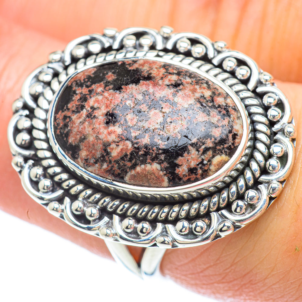 Snowflake Obsidian Rings handcrafted by Ana Silver Co - RING55914