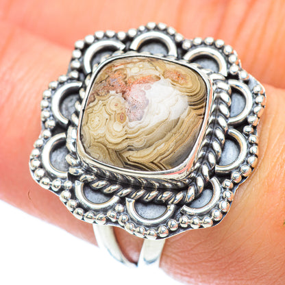 Laguna Lace Agate Rings handcrafted by Ana Silver Co - RING55915