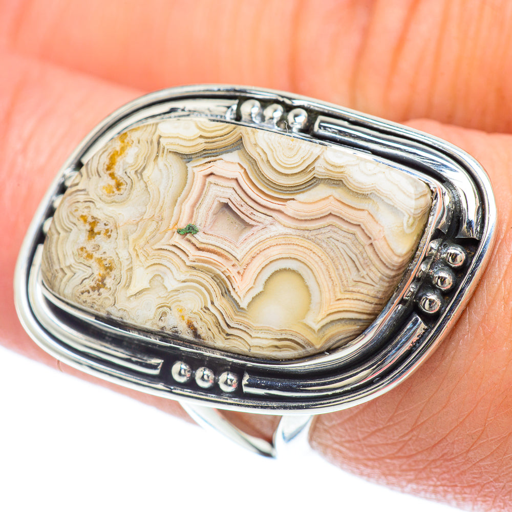 Laguna Lace Agate Rings handcrafted by Ana Silver Co - RING55948