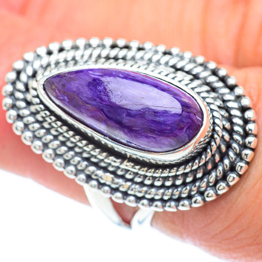 Charoite Rings handcrafted by Ana Silver Co - RING55957
