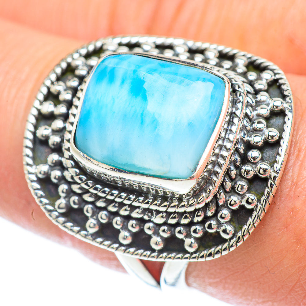 Larimar Rings handcrafted by Ana Silver Co - RING55968