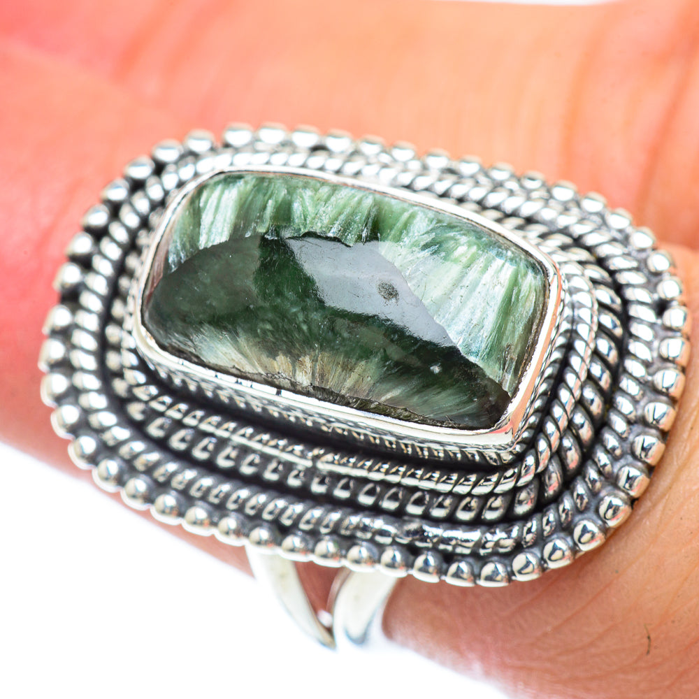 Seraphinite Rings handcrafted by Ana Silver Co - RING55970