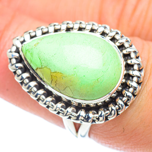 Lemon Chrysoprase Rings handcrafted by Ana Silver Co - RING55971