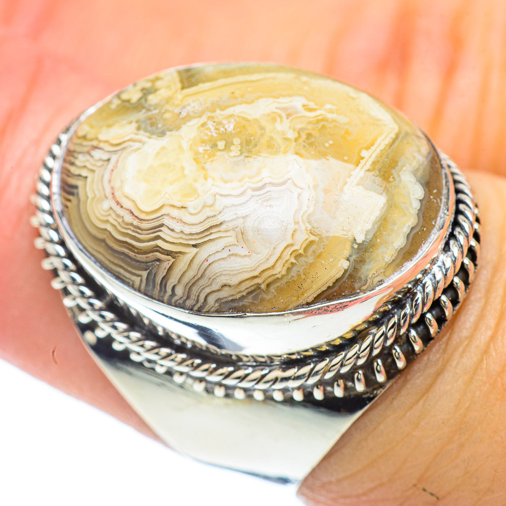 Laguna Lace Agate Rings handcrafted by Ana Silver Co - RING55976