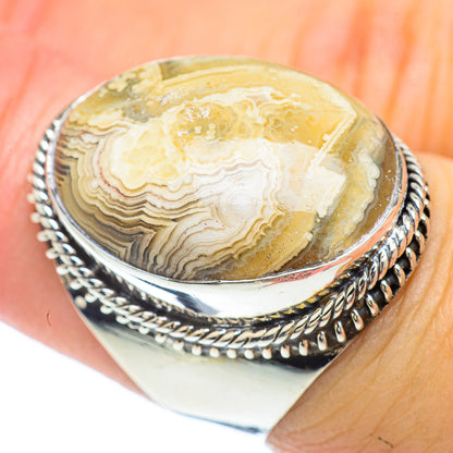 Laguna Lace Agate Rings handcrafted by Ana Silver Co - RING55976