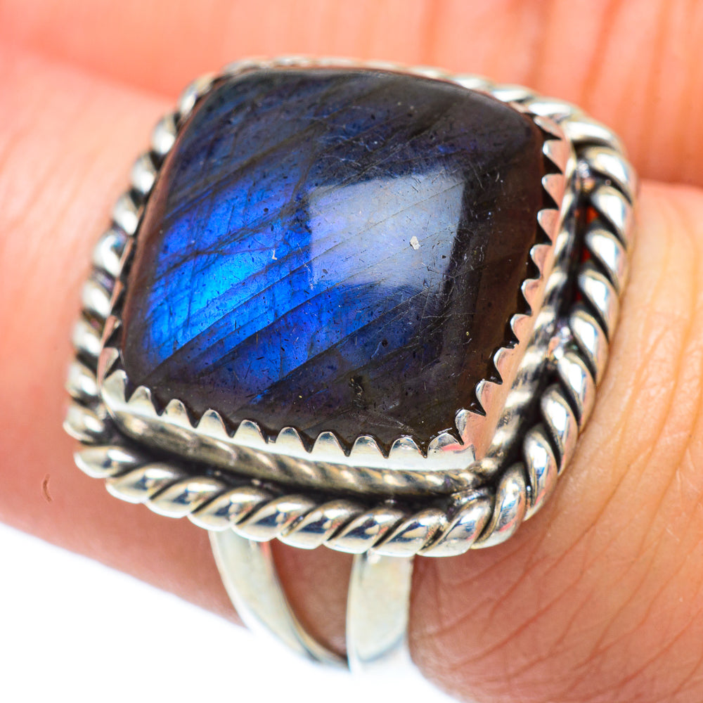 Labradorite Rings handcrafted by Ana Silver Co - RING55995