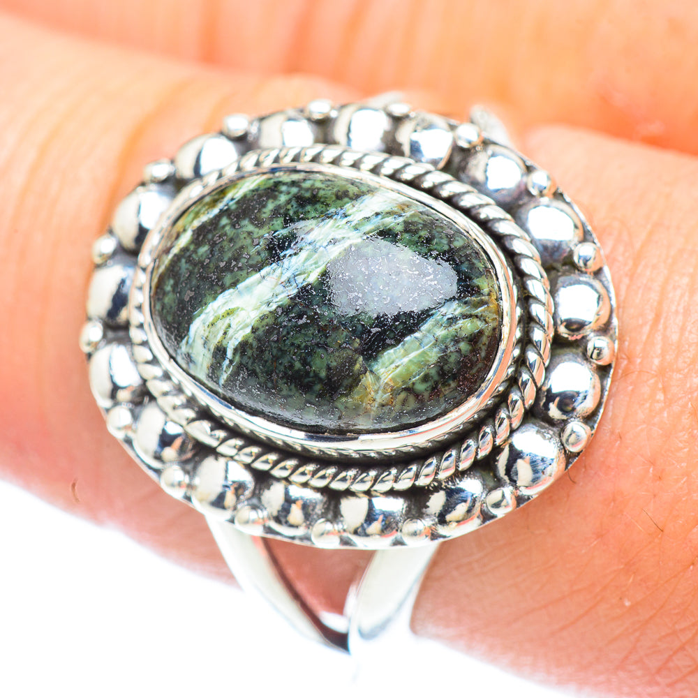 Lizard Jasper Rings handcrafted by Ana Silver Co - RING56000