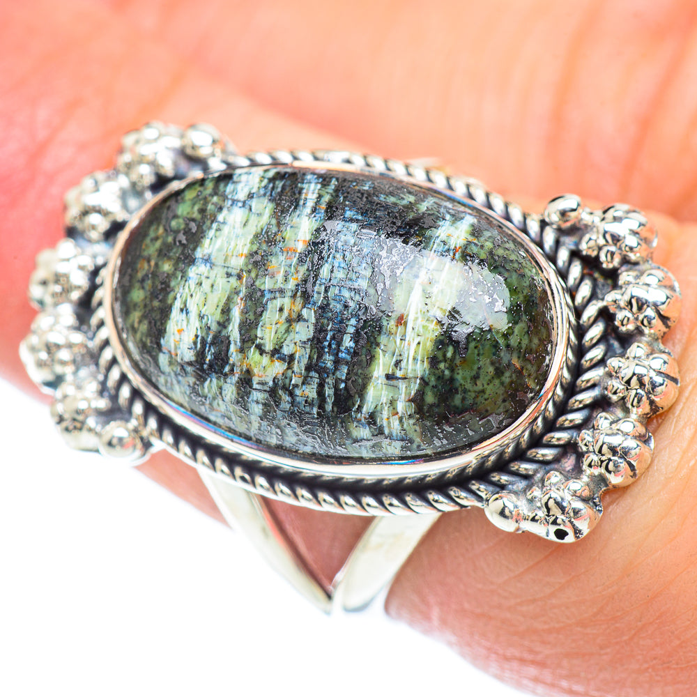 Lizard Jasper Rings handcrafted by Ana Silver Co - RING56003