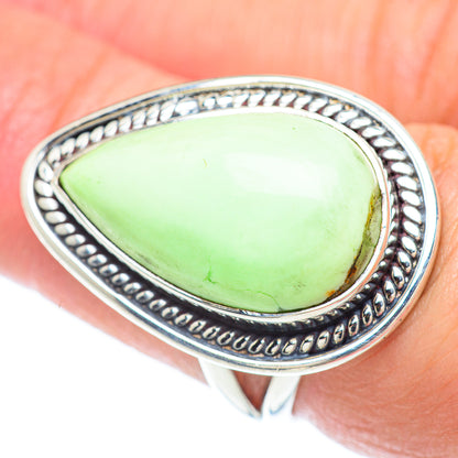 Lemon Chrysoprase Rings handcrafted by Ana Silver Co - RING56004
