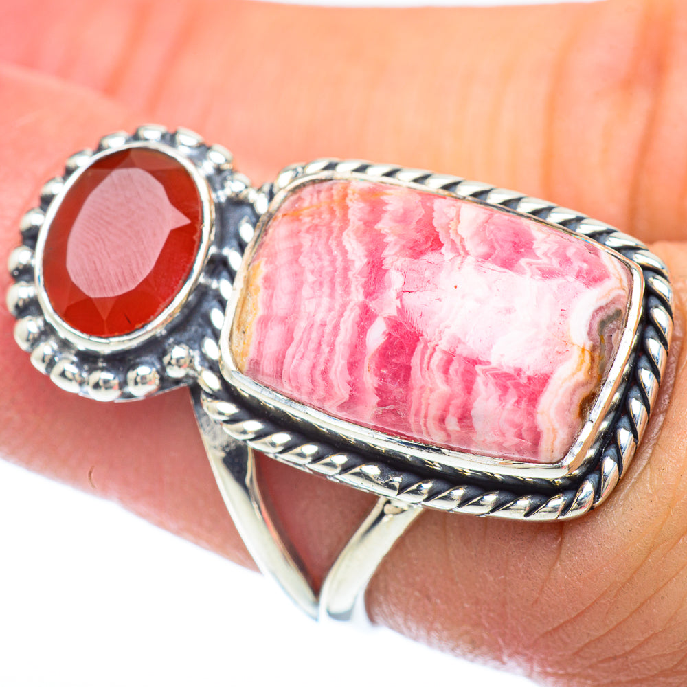 Rhodochrosite Rings handcrafted by Ana Silver Co - RING56011