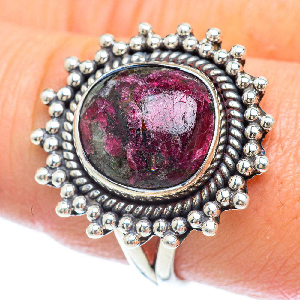 Russian Eudialyte Rings handcrafted by Ana Silver Co - RING56012