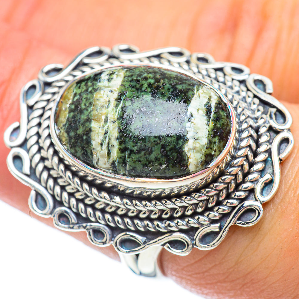 Lizard Jasper Rings handcrafted by Ana Silver Co - RING56030