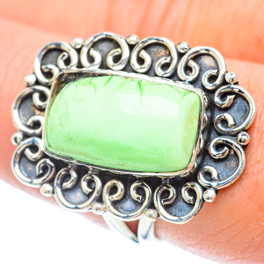 Lemon Chrysoprase Rings handcrafted by Ana Silver Co - RING56033