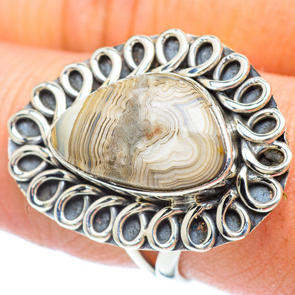 Laguna Lace Agate Rings handcrafted by Ana Silver Co - RING56035