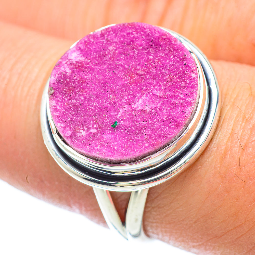 Cobalto Calcite Druzy Rings handcrafted by Ana Silver Co - RING56044