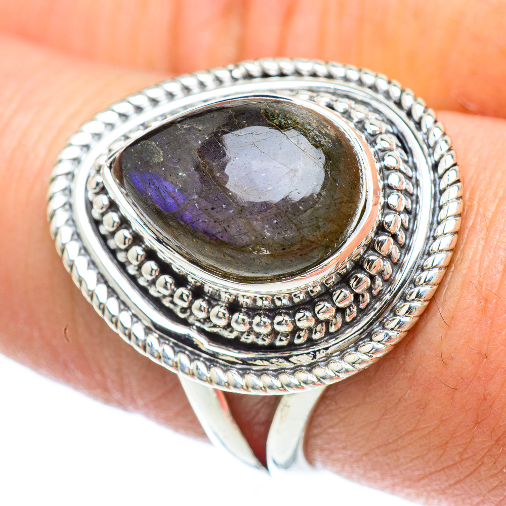 Labradorite Rings handcrafted by Ana Silver Co - RING56072