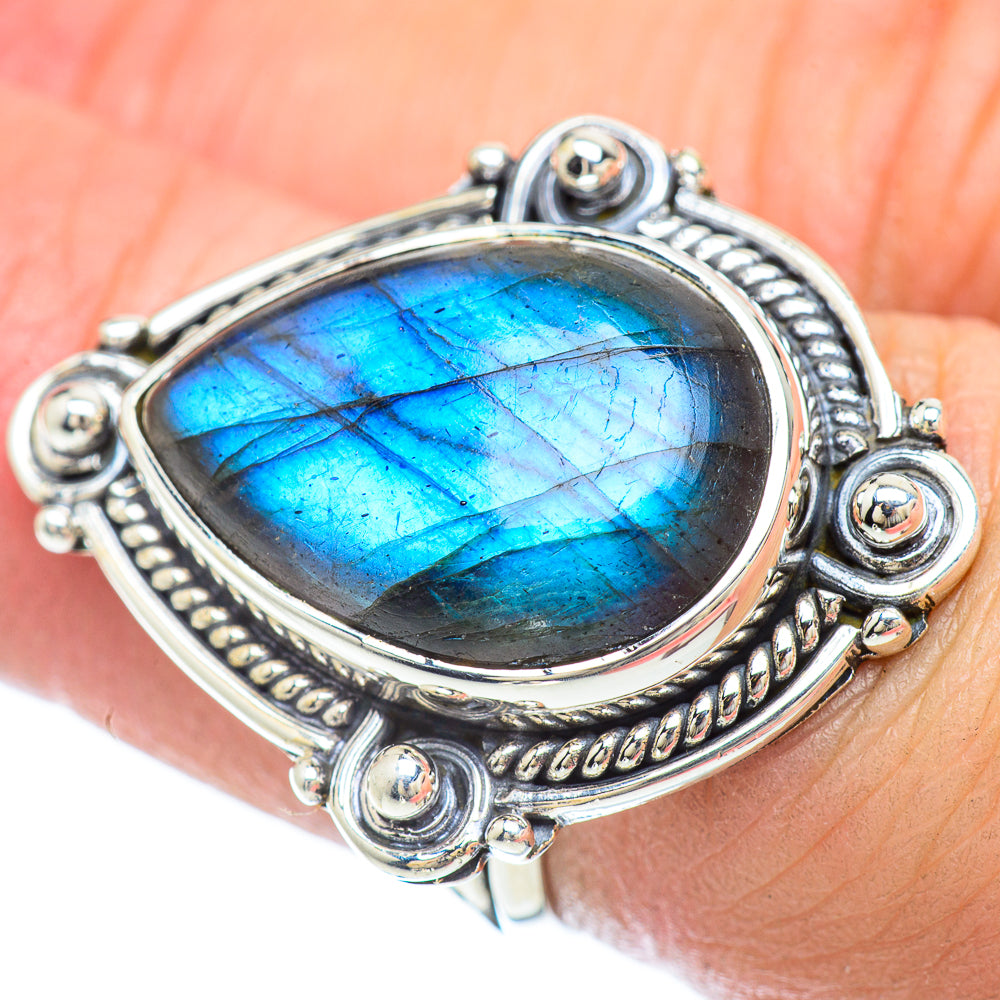 Labradorite Rings handcrafted by Ana Silver Co - RING56078