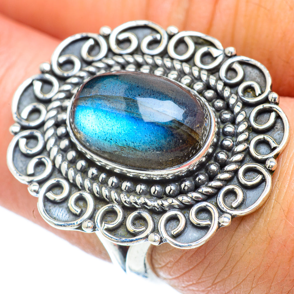 Labradorite Rings handcrafted by Ana Silver Co - RING56081