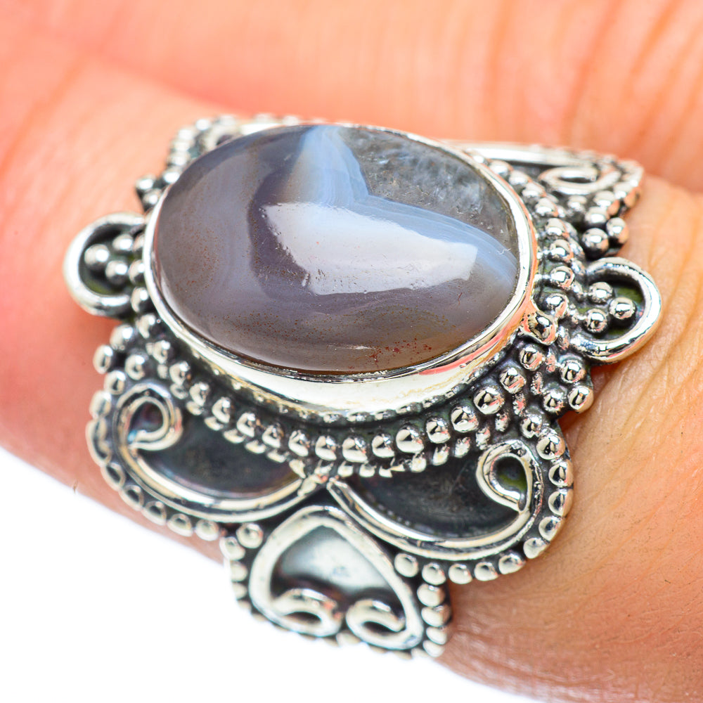 Botswana Agate Rings handcrafted by Ana Silver Co - RING56088