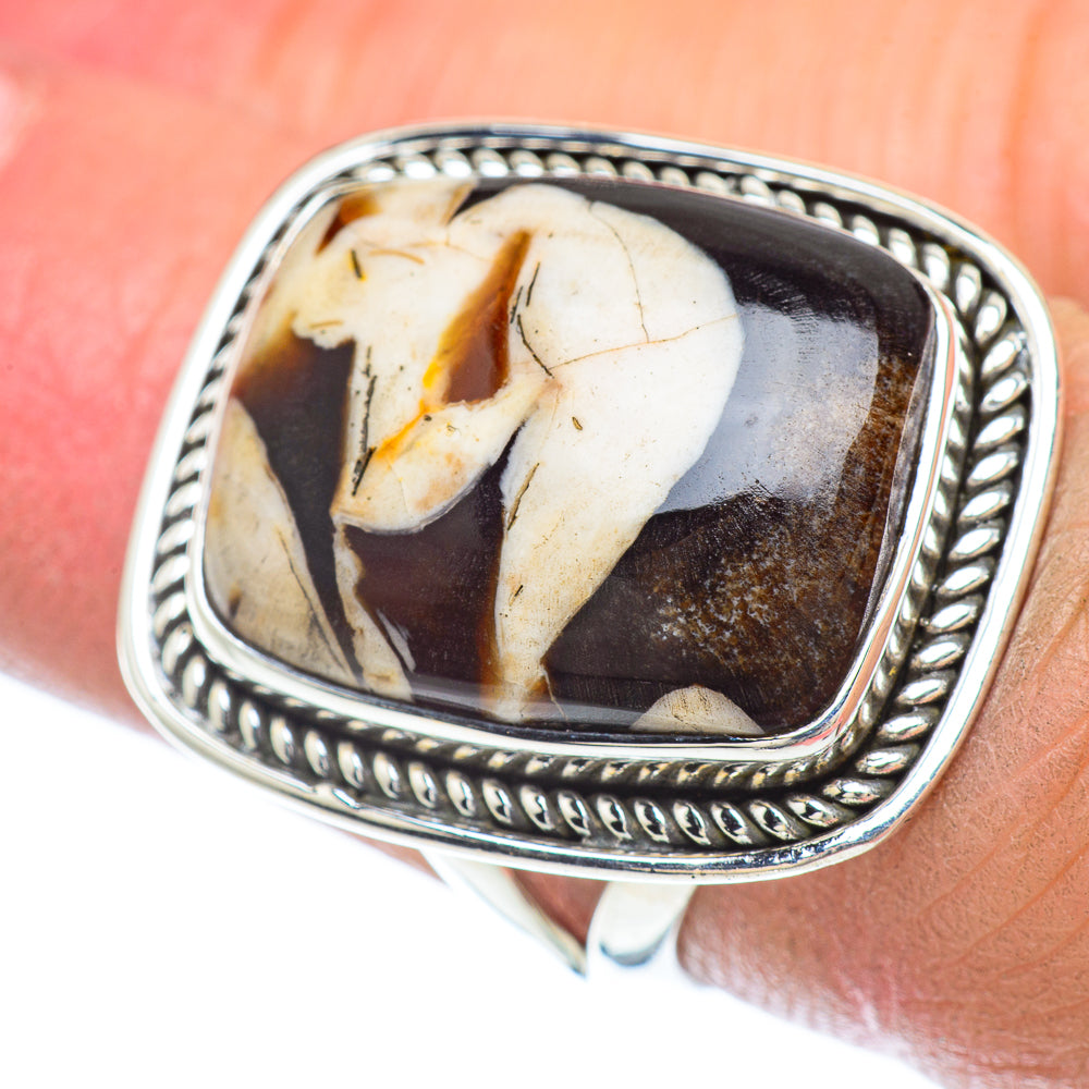 Peanut Wood Jasper Rings handcrafted by Ana Silver Co - RING56091