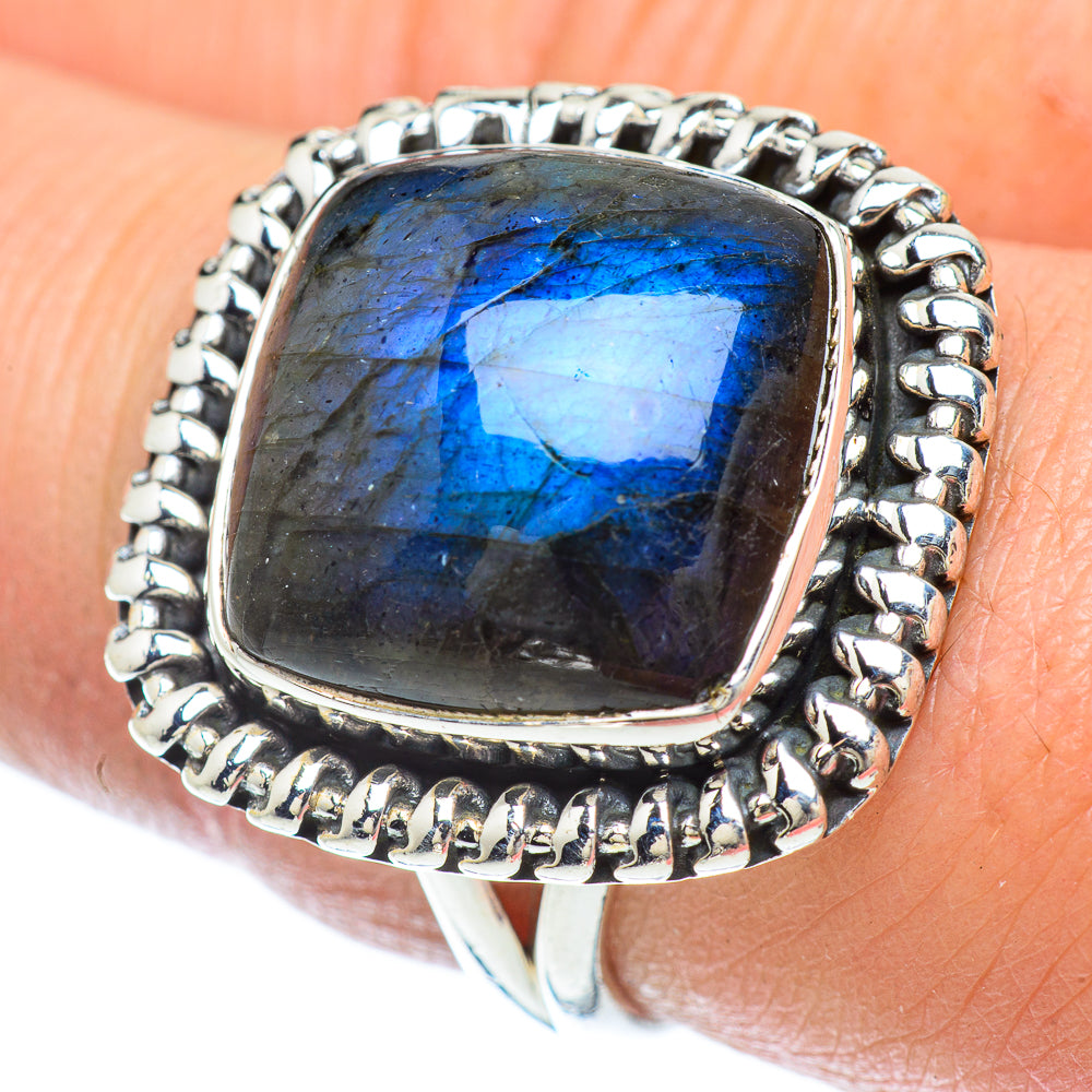 Labradorite Rings handcrafted by Ana Silver Co - RING56106