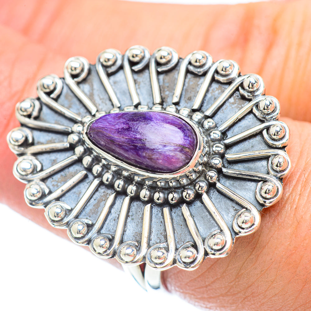 Charoite Rings handcrafted by Ana Silver Co - RING56127