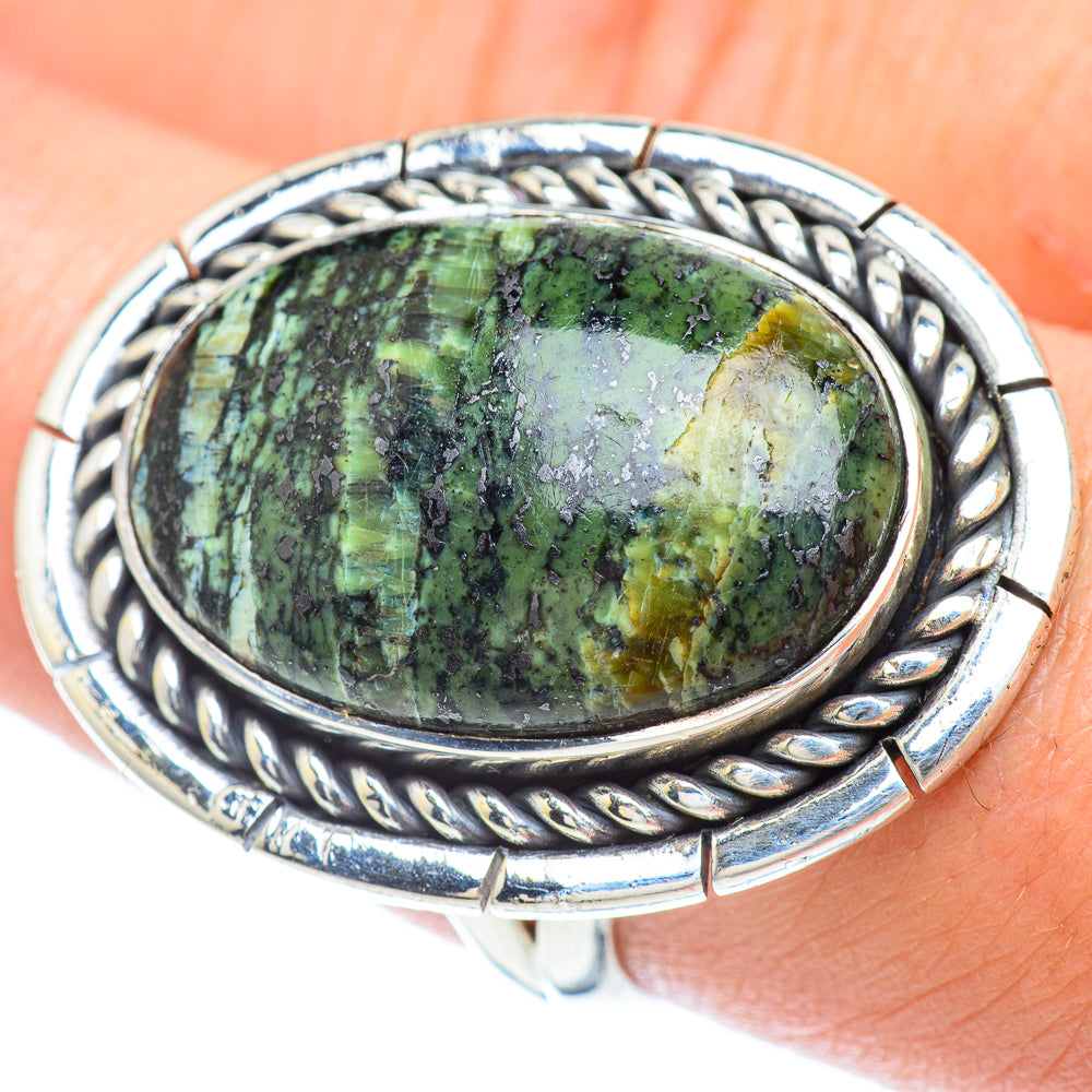 Seraphinite Rings handcrafted by Ana Silver Co - RING56149