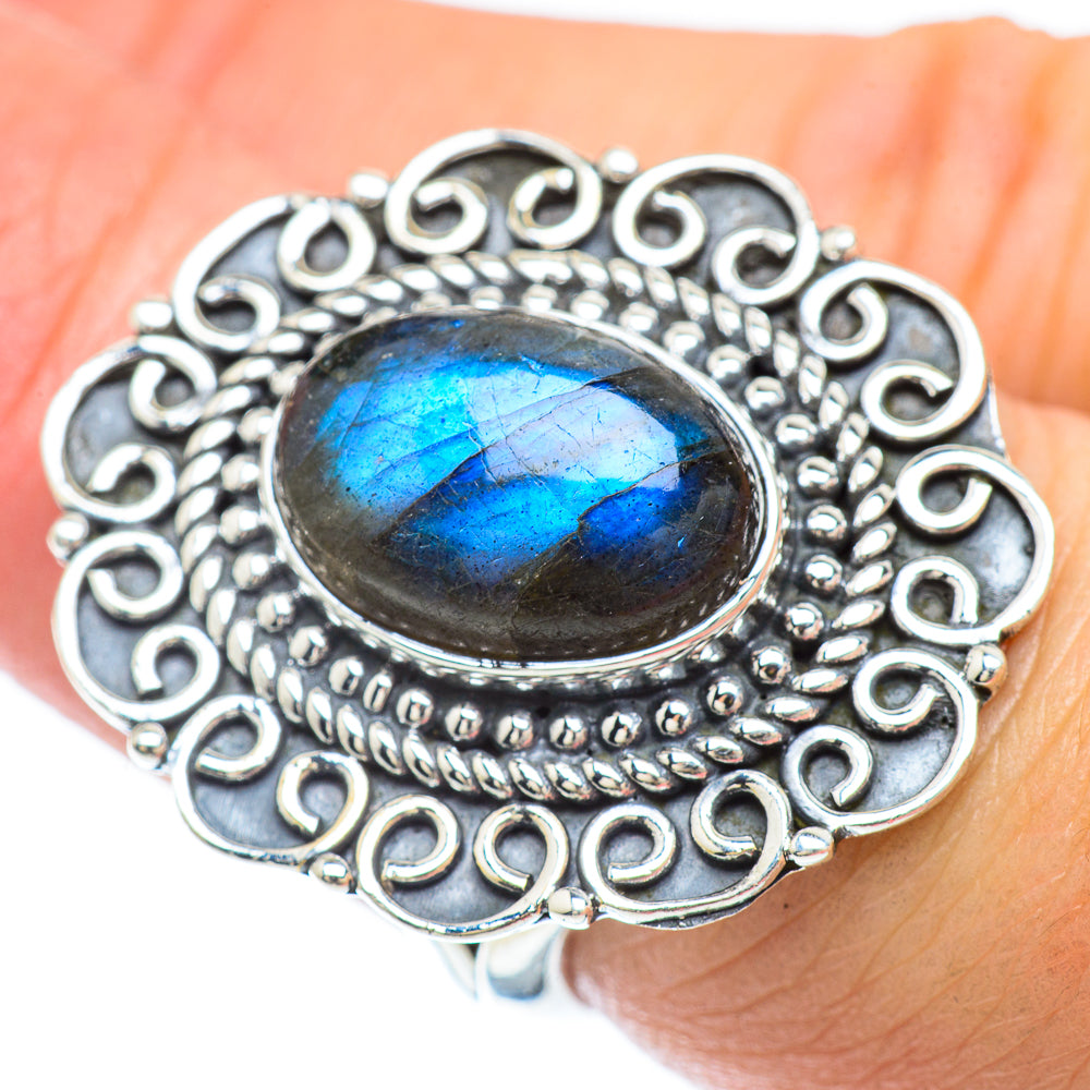 Labradorite Rings handcrafted by Ana Silver Co - RING56185