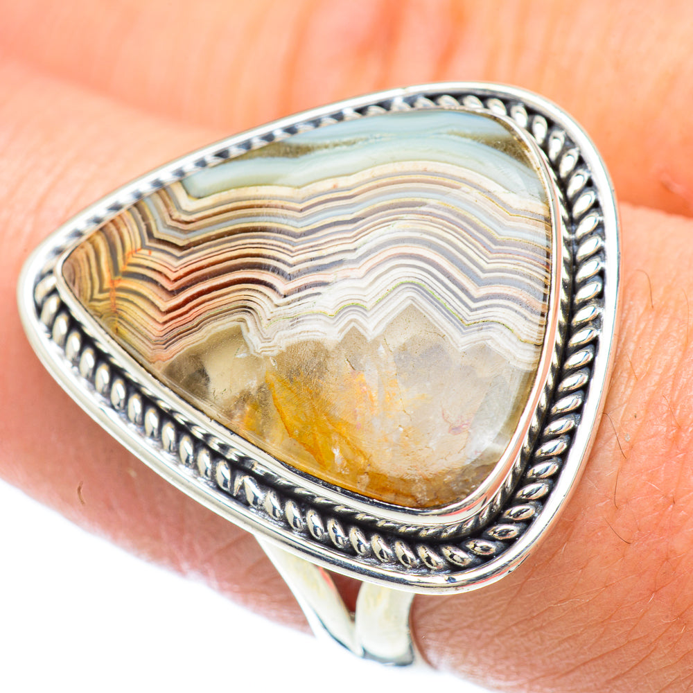 Botswana Agate Rings handcrafted by Ana Silver Co - RING56194