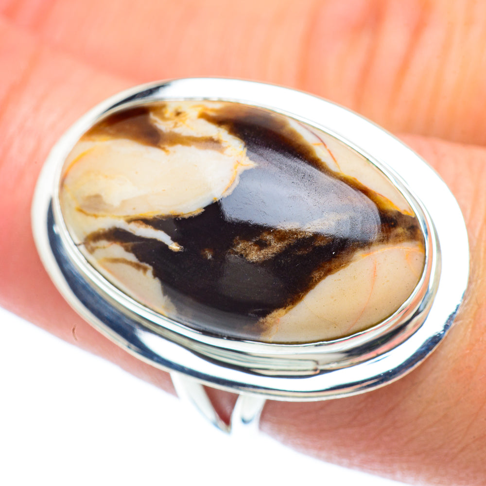 Peanut Wood Jasper Rings handcrafted by Ana Silver Co - RING56196