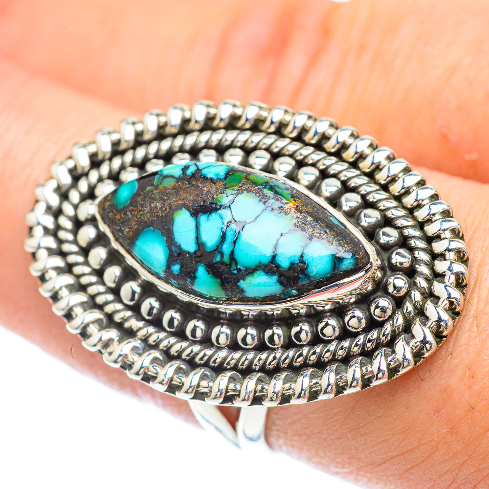 Tibetan Turquoise Rings handcrafted by Ana Silver Co - RING56219
