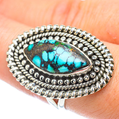 Tibetan Turquoise Rings handcrafted by Ana Silver Co - RING56219