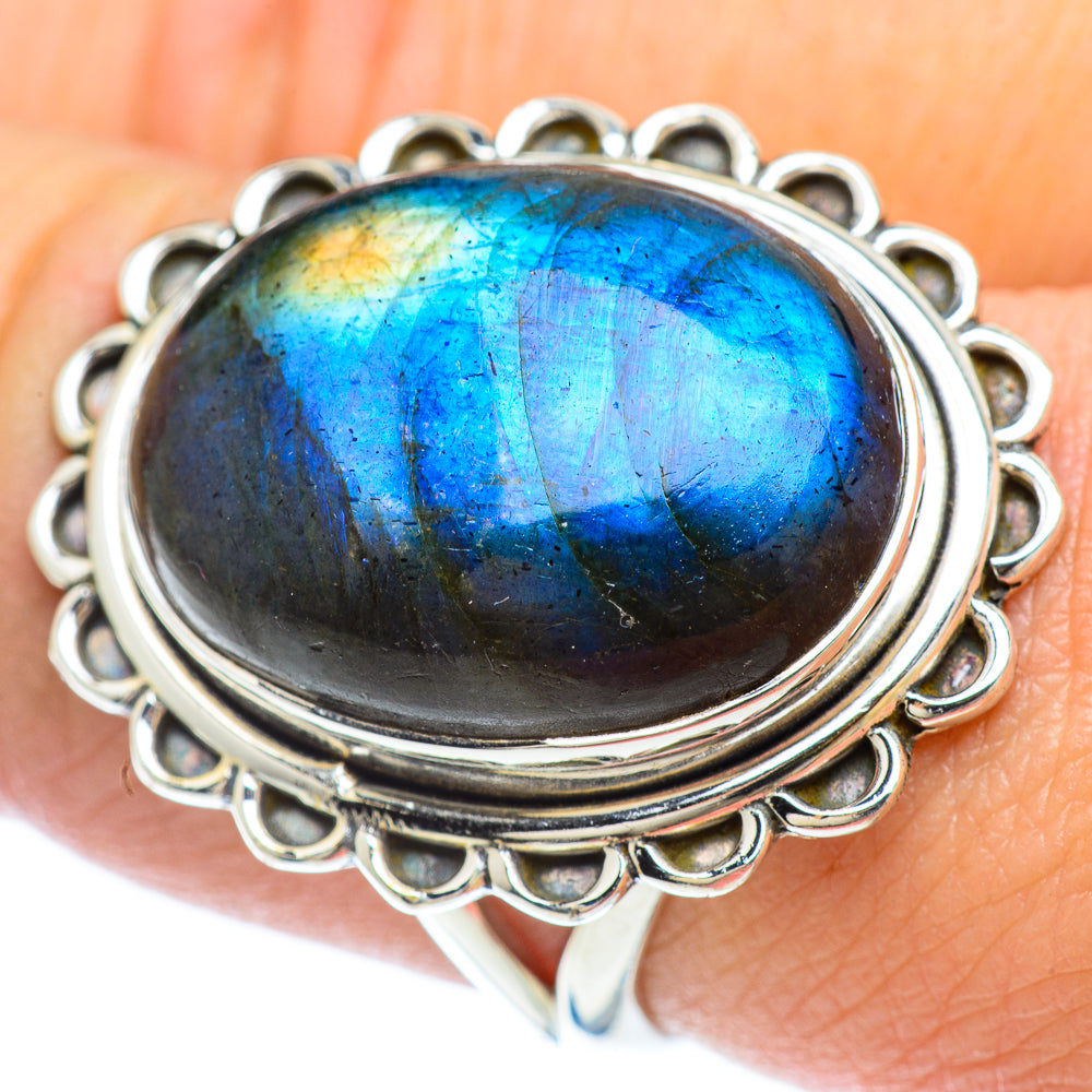 Labradorite Rings handcrafted by Ana Silver Co - RING56223