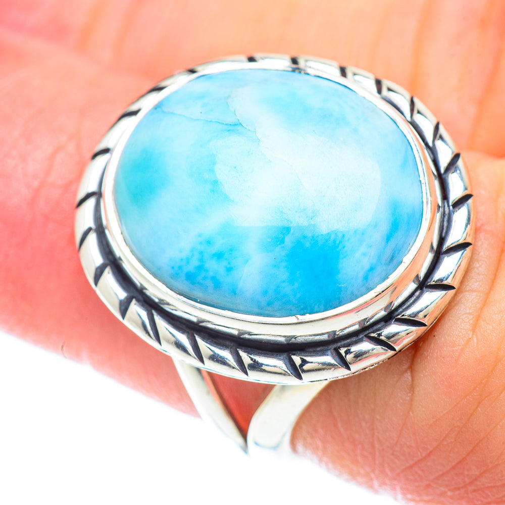 Larimar Rings handcrafted by Ana Silver Co - RING56237