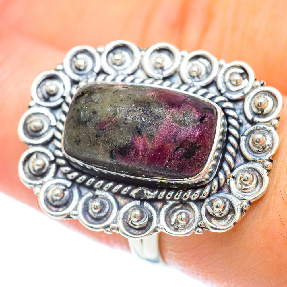 Russian Eudialyte Rings handcrafted by Ana Silver Co - RING56253