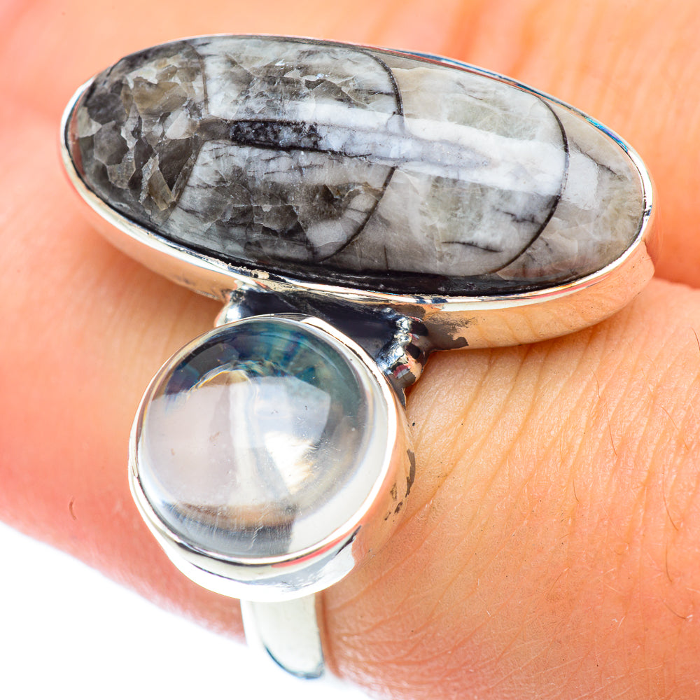 Orthoceras Fossil Rings handcrafted by Ana Silver Co - RING56264