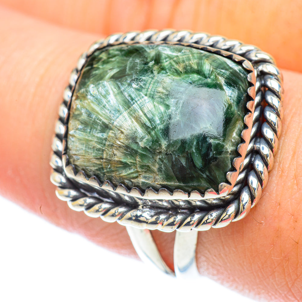 Seraphinite Rings handcrafted by Ana Silver Co - RING56277