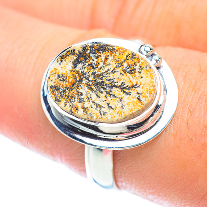 Germany Psilomelane Dendrite Rings handcrafted by Ana Silver Co - RING56280