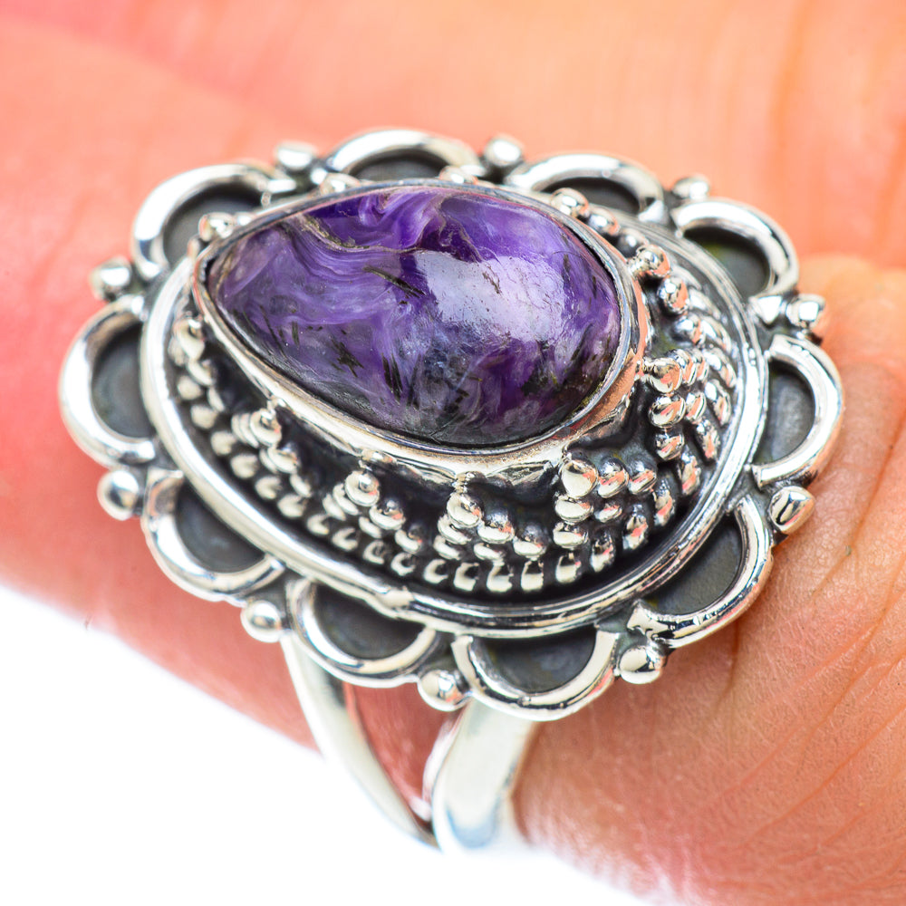 Charoite Rings handcrafted by Ana Silver Co - RING56290