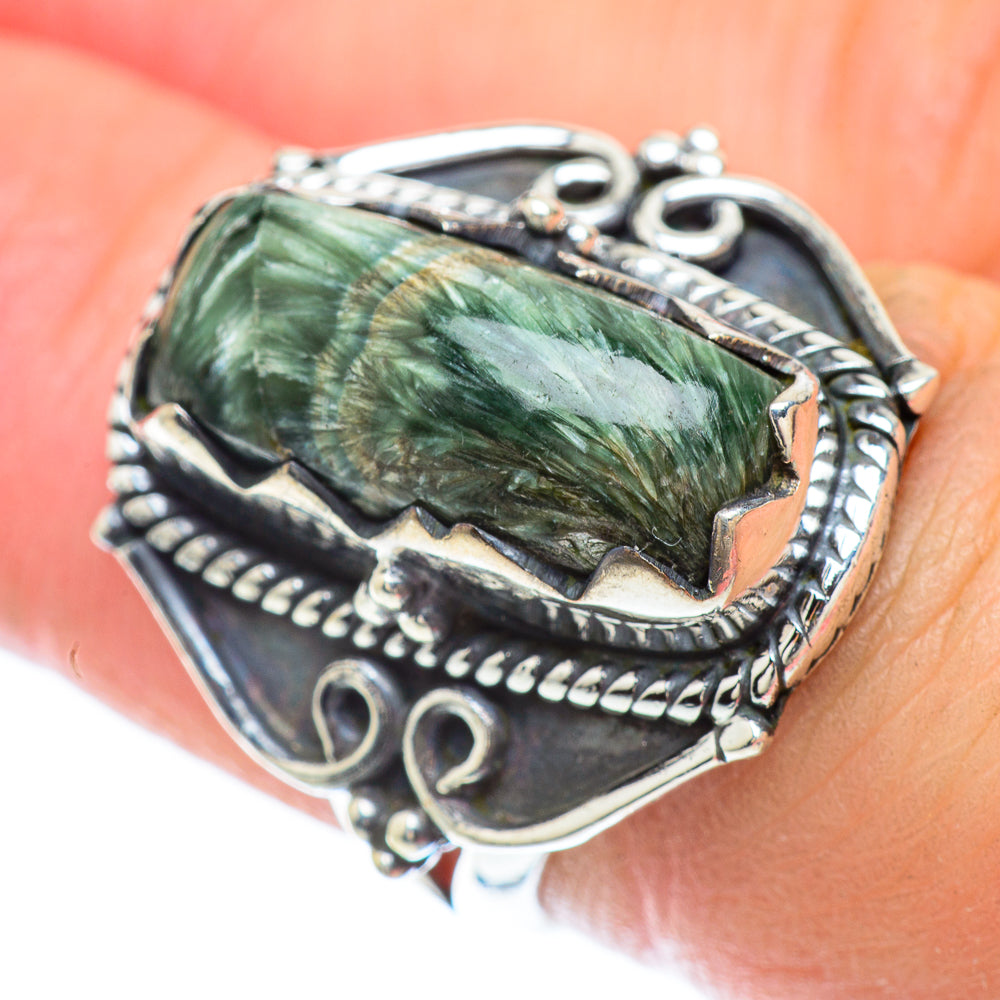 Seraphinite Rings handcrafted by Ana Silver Co - RING56308