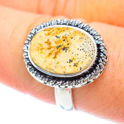 Germany Psilomelane Dendrite Rings handcrafted by Ana Silver Co - RING56313