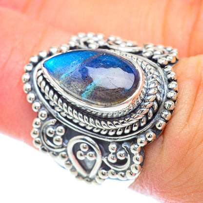 Labradorite Rings handcrafted by Ana Silver Co - RING56335