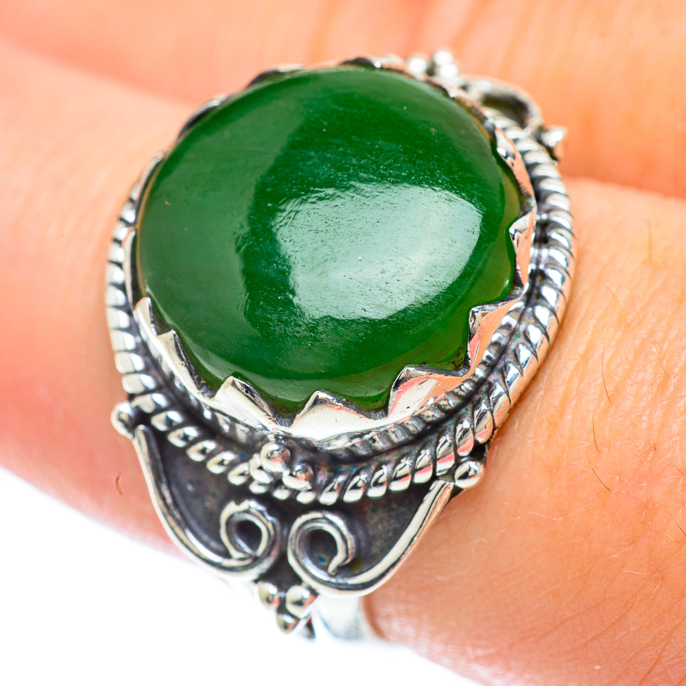 Nephrite Jade Rings handcrafted by Ana Silver Co - RING56339