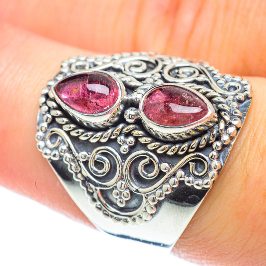 Pink Tourmaline Rings handcrafted by Ana Silver Co - RING56348